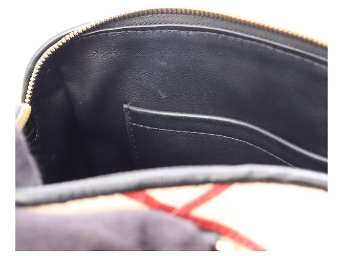 Borsa Louis Vuitton Speedy Bandoulière 20 Nero Rosso Beige - vista 5