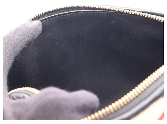 Borsa Louis Vuitton Speedy Bandoulière 20 Nero Rosso Beige - vista 7