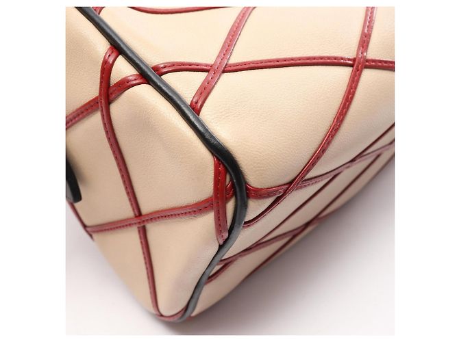 Borsa Louis Vuitton Speedy Bandoulière 20 Nero Rosso Beige - vista 9