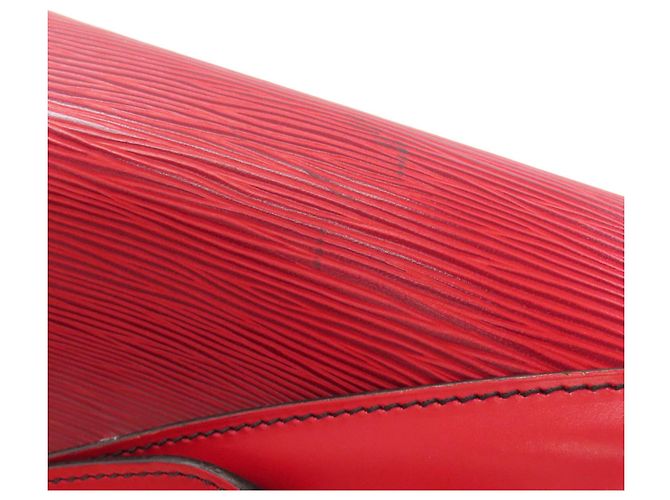 Borsa a Spalla Louis Vuitton Epi Leather Cartouchiere Rosso - vista 11