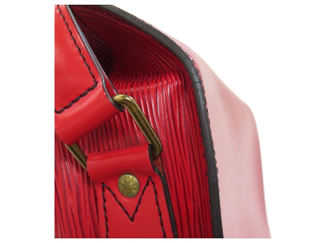 Borsa a Spalla Louis Vuitton Epi Leather Cartouchiere Rosso - vista 13