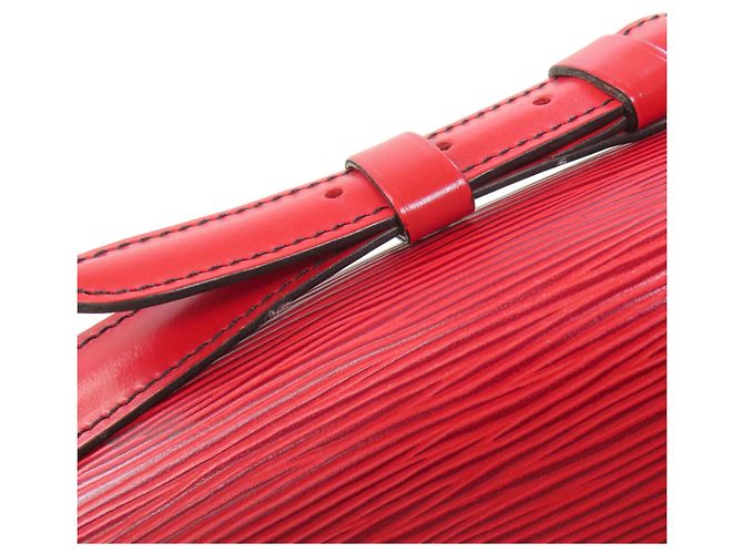 Borsa a Spalla Louis Vuitton Epi Leather Cartouchiere Rosso - vista 14