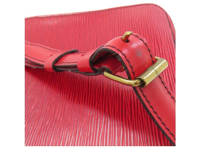 Borsa a Spalla Louis Vuitton Epi Leather Cartouchiere Rosso - vista 15