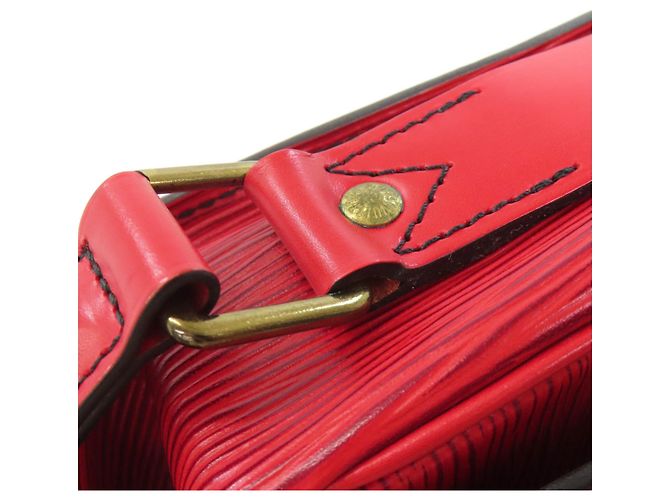 Borsa a Spalla Louis Vuitton Epi Leather Cartouchiere Rosso - vista 17