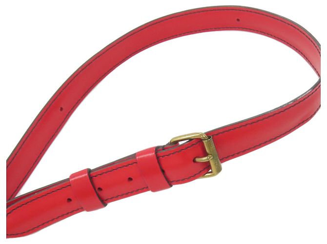 Borsa a Spalla Louis Vuitton Epi Leather Cartouchiere Rosso - vista 18