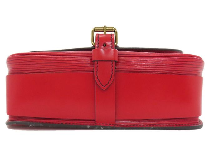 Borsa a Spalla Louis Vuitton Epi Leather Cartouchiere Rosso - vista 4
