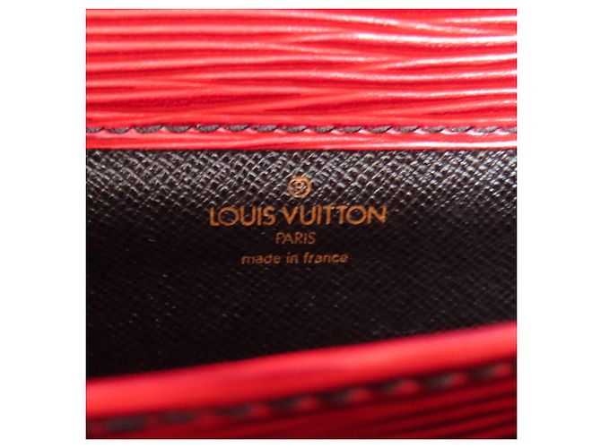 Borsa a Spalla Louis Vuitton Epi Leather Cartouchiere Rosso - vista 6