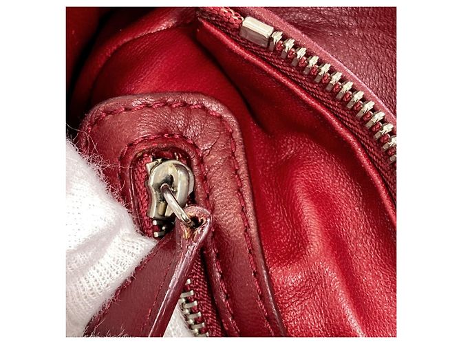 Borsa 2-Way Christian Dior Lady in pelle di vitello rossa Rosso - vista 12