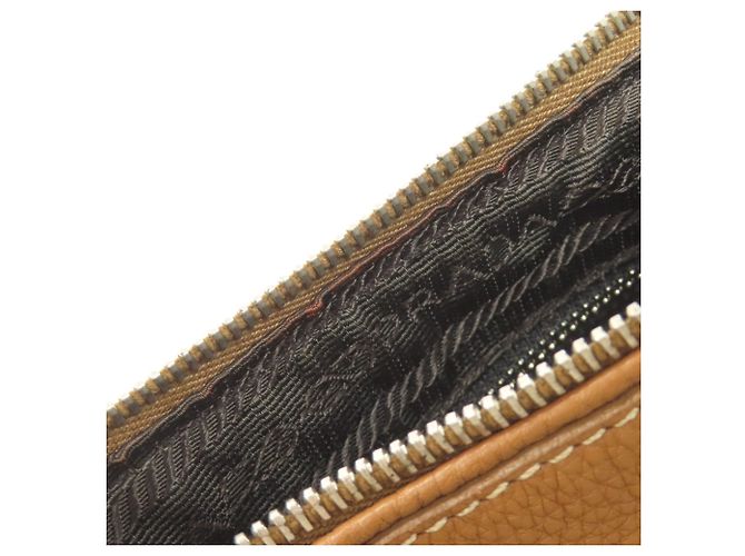 Borsa a tracolla in pelle Prada BR1842 Marrone - vista 10