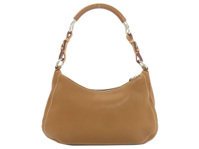 Borsa a tracolla in pelle Prada BR1842 Marrone - vista 2