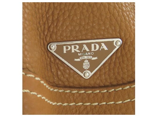 Borsa a tracolla in pelle Prada BR1842 Marrone - vista 8