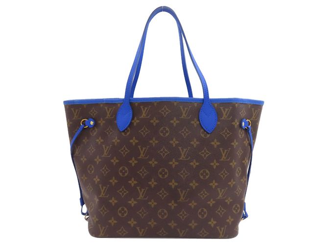 Borsa Tote Louis Vuitton Neverfull MM Ikat Flower Blu Monogramma - vista 2