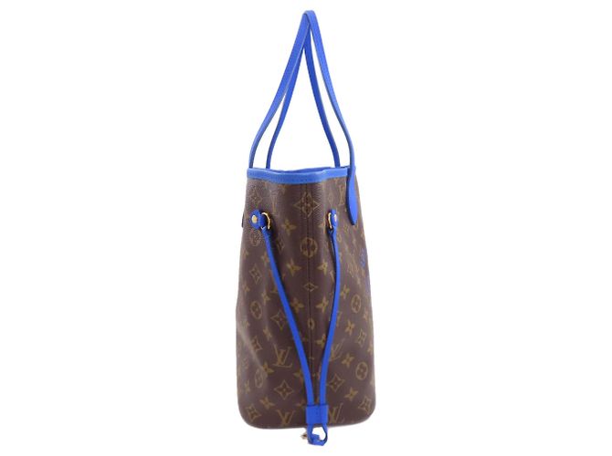 Borsa Tote Louis Vuitton Neverfull MM Ikat Flower Blu Monogramma - vista 3