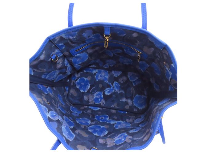 Borsa Tote Louis Vuitton Neverfull MM Ikat Flower Blu Monogramma - vista 5