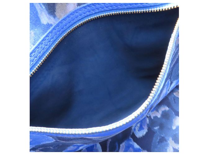 Borsa Tote Louis Vuitton Neverfull MM Ikat Flower Blu Monogramma - vista 8