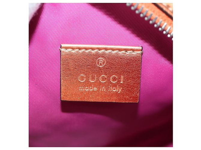 GUCCI Kinder Ananas Schultertasche Leder Lila Silber Auth 189054SAM - Ansicht 22