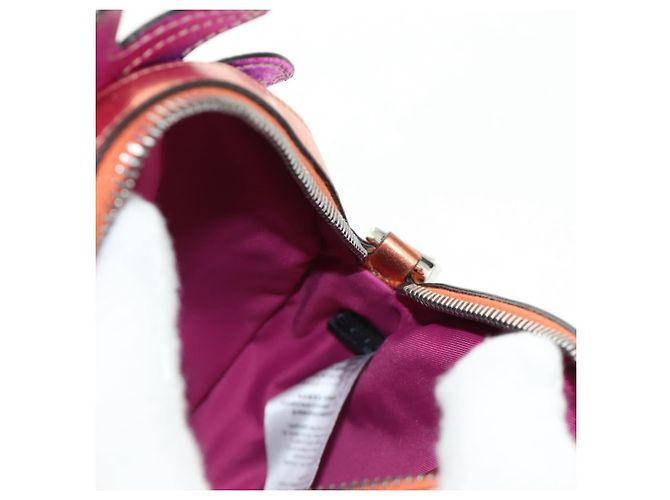 GUCCI Kinder Ananas Schultertasche Leder Lila Silber Auth 189054SAM - Ansicht 23
