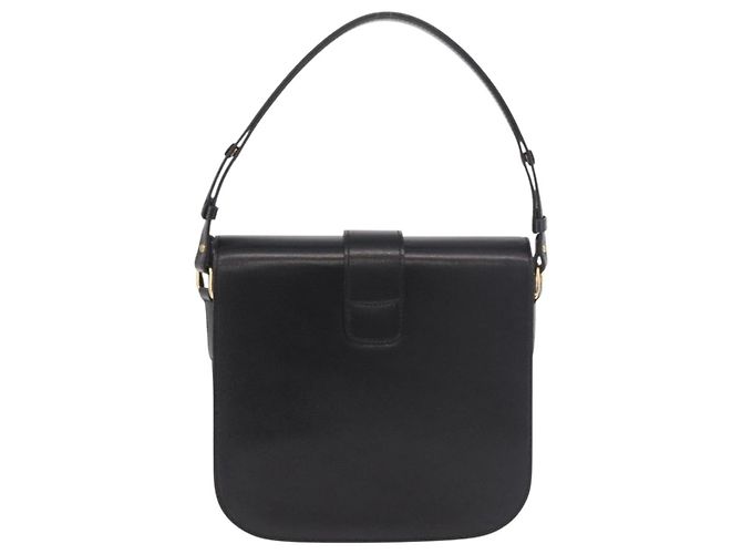 SAINT LAURENT Borsa in Pelle Nera Oro Auth 190584 Nero D'oro - vista 2