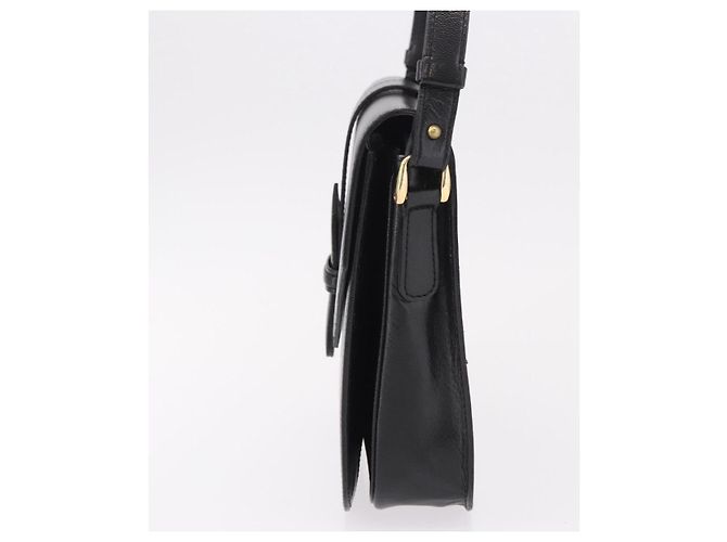 SAINT LAURENT Borsa in Pelle Nera Oro Auth 190584 Nero D'oro - vista 3