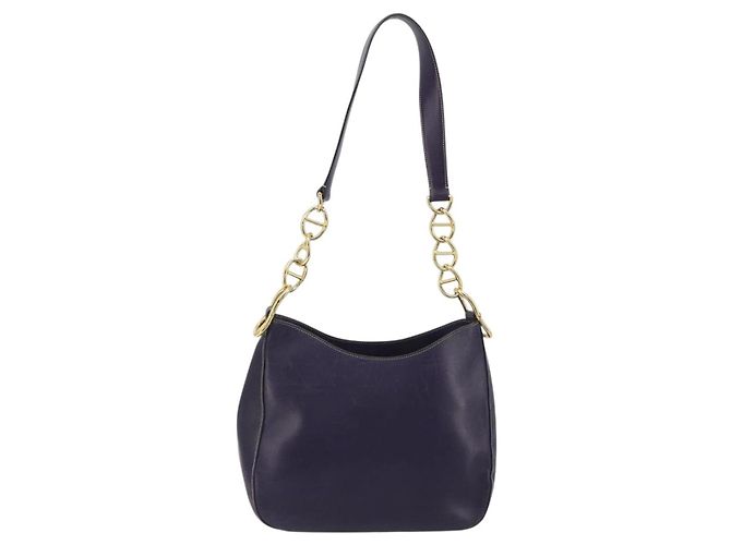 Borsa a Spalla PRADA in Pelle Viola e Oro Autentica 188299A D'oro Porpora - vista 2
