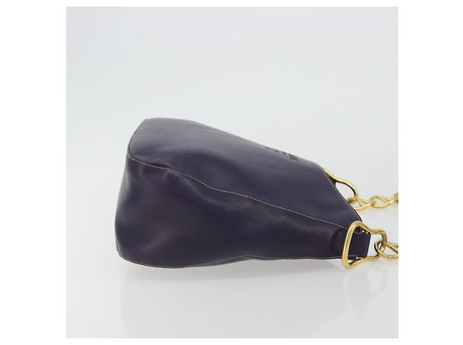 Borsa a Spalla PRADA in Pelle Viola e Oro Autentica 188299A D'oro Porpora - vista 3
