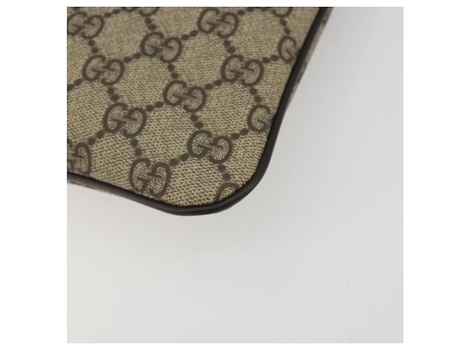 GUCCI GG Supreme Schultertasche PVC Beige Gold 201538 Auth 190295A Golden - Ansicht 14
