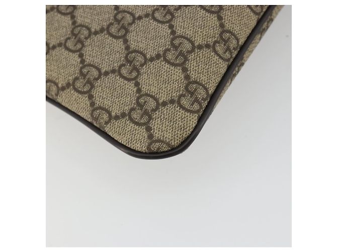 GUCCI GG Supreme Schultertasche PVC Beige Gold 201538 Auth 190295A Golden - Ansicht 17