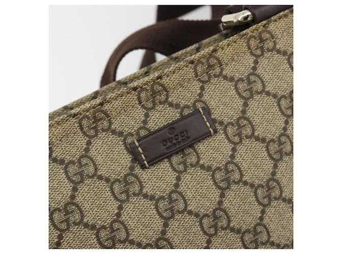 GUCCI GG Supreme Schultertasche PVC Beige Gold 201538 Auth 190295A Golden - Ansicht 18