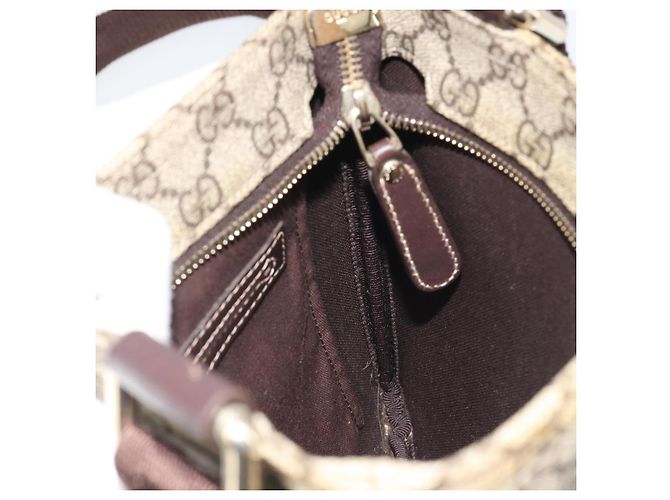 GUCCI GG Supreme Schultertasche PVC Beige Gold 201538 Auth 190295A Golden - Ansicht 20