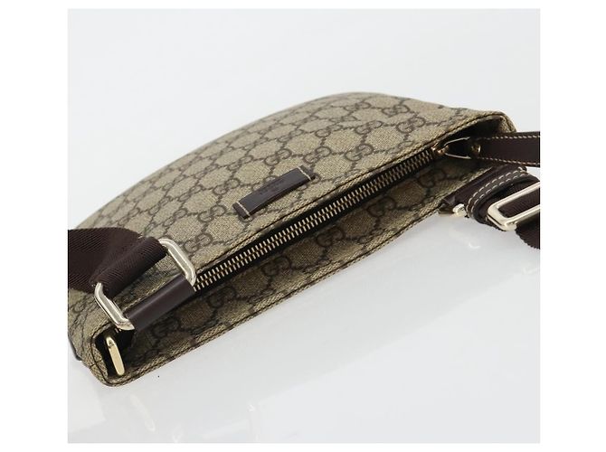 GUCCI GG Supreme Schultertasche PVC Beige Gold 201538 Auth 190295A Golden - Ansicht 6