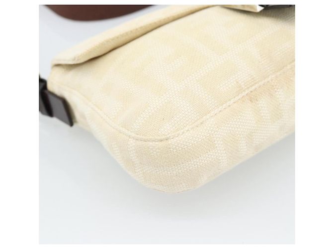 FENDI Zucca Canvas Mamma Baguette Shoulder Bag Bege Prata Auth 190260SAM - vista 14