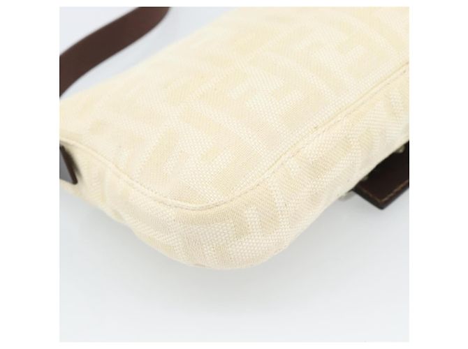 FENDI Zucca Canvas Mamma Baguette Shoulder Bag Bege Prata Auth 190260SAM - vista 16