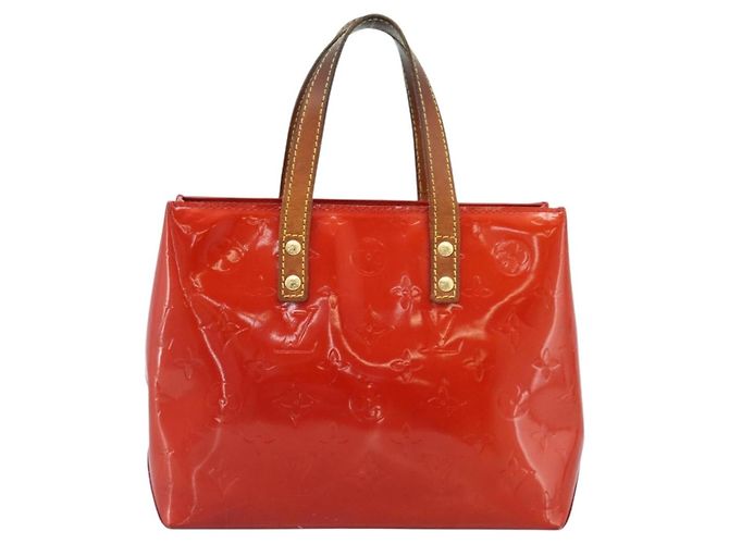 LOUIS VUITTON Monogram Vernis Reade PM Hand Bag Red Rouge M91088 LV Auth ep14916 Rosso - vista 13