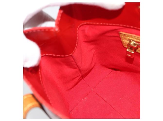 LOUIS VUITTON Monogram Vernis Reade PM Hand Bag Red Rouge M91088 LV Auth ep14916 Rosso - vista 18