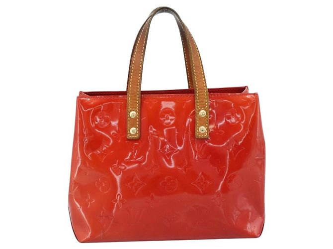 LOUIS VUITTON Monogram Vernis Reade PM Hand Bag Red Rouge M91088 LV Auth ep14916 Rosso - vista 2