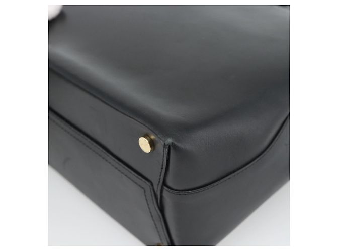Salvatore Ferragamo Vala Shoulder Bag Leather Black Gold Auth ka5045 Golden - view 15