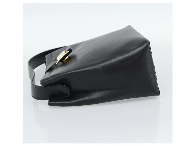 Salvatore Ferragamo Vala Shoulder Bag Leather Black Gold Auth ka5045 Golden - view 3