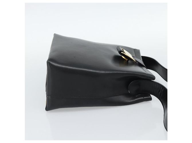 Salvatore Ferragamo Vala Shoulder Bag Leather Black Gold Auth ka5045 Golden - view 4