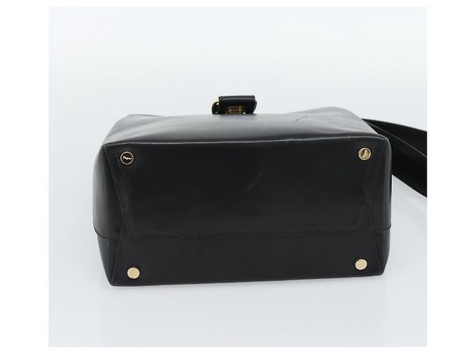 Salvatore Ferragamo Vala Shoulder Bag Leather Black Gold Auth ka5045 Golden - view 5