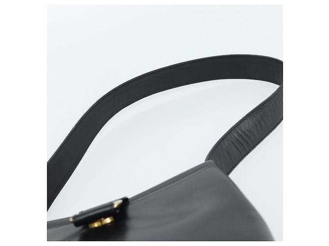 Salvatore Ferragamo Vala Shoulder Bag Leather Black Gold Auth ka5045 Golden - view 8