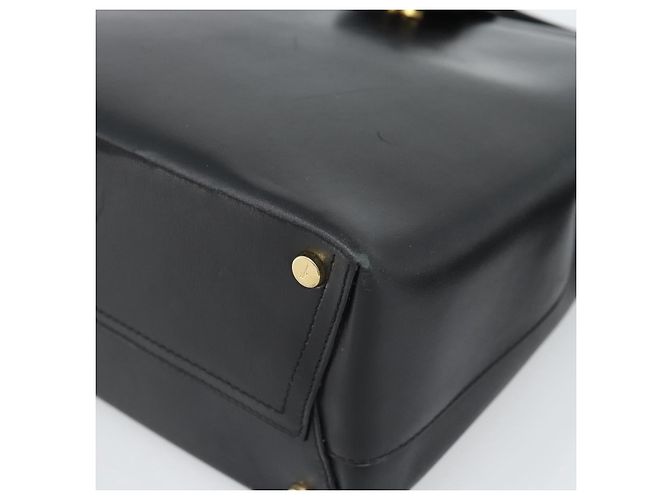 Salvatore Ferragamo Vala Shoulder Bag Leather Black Gold Auth ka5045 Golden - view 9