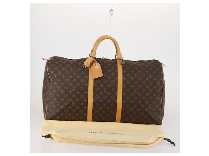 LOUIS VUITTON Monogram Keepall 60 Boston Bag M41422 LV Auth 188943V Monogramma - vista 12