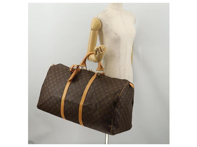 LOUIS VUITTON Monogram Keepall 60 Boston Bag M41422 LV Auth 188943V Monogramma - vista 25