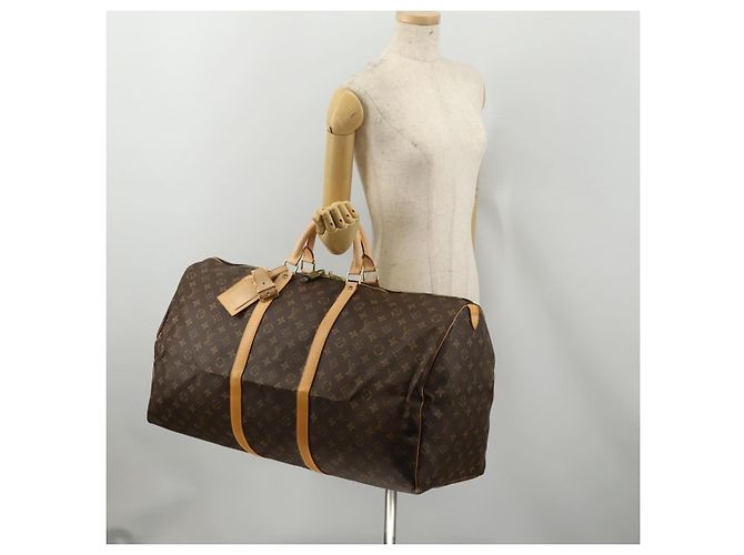 LOUIS VUITTON Monogram Keepall 60 Boston Bag M41422 LV Auth 189013A Monogramma - vista 22