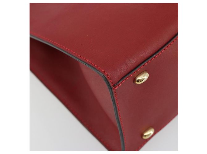 Céline Borsa CELINE in pelle rosso oro Auth bs35808 D'oro - vista 15