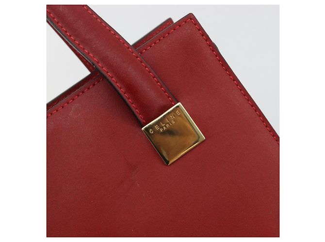 Céline Borsa CELINE in pelle rosso oro Auth bs35808 D'oro - vista 18