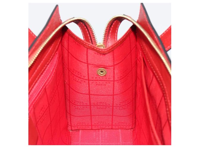Céline Borsa CELINE in pelle rosso oro Auth bs35808 D'oro - vista 20