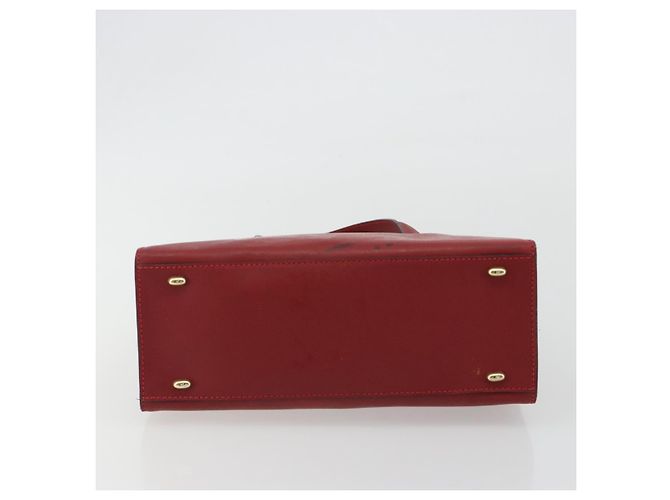 Céline Borsa CELINE in pelle rosso oro Auth bs35808 D'oro - vista 5