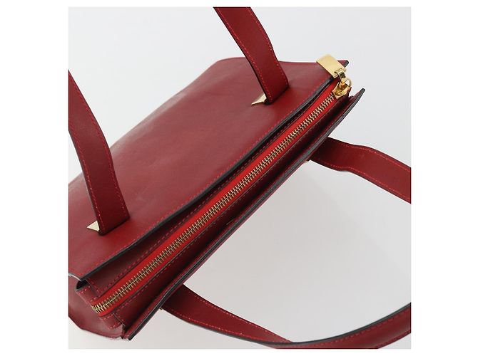 Céline Borsa CELINE in pelle rosso oro Auth bs35808 D'oro - vista 7