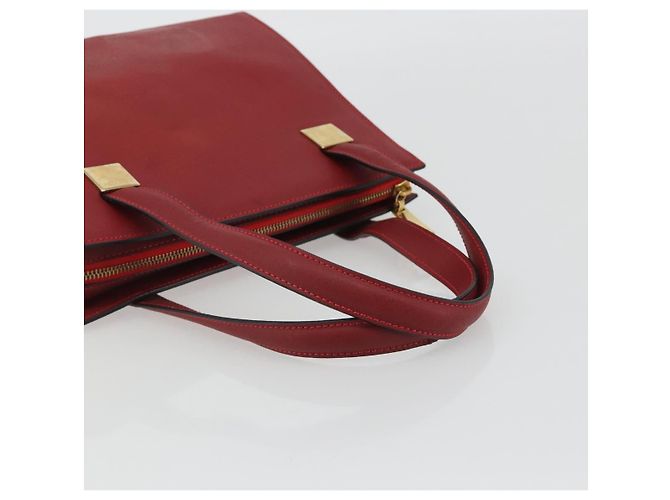 Céline Borsa CELINE in pelle rosso oro Auth bs35808 D'oro - vista 8